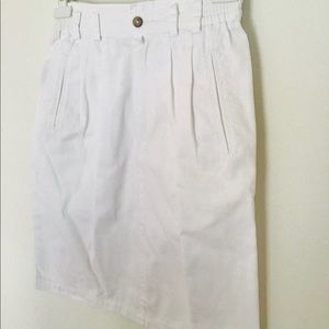 skirt LIZSPORT cotton (8) WHITE like new